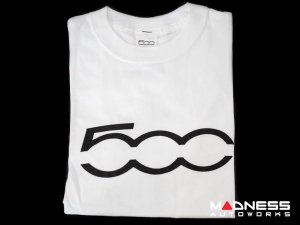 FIAT 500 T-Shirts - Set of 5 T-Shirts- 500 Logo - White - Child Size